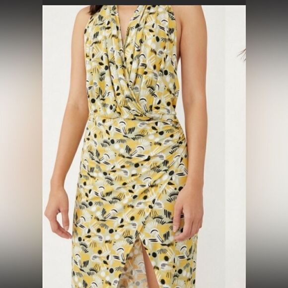 Free People Daria Halter Printed Backless Midi Dress.Size M - Picture 3 of 16